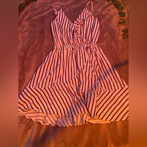 Express Navy and White Striped Dress. XXS